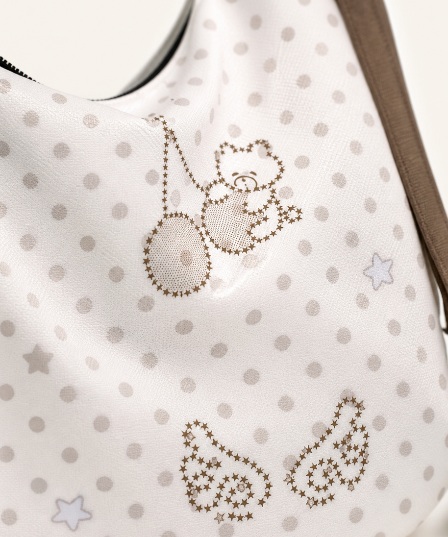 Star Dot Canvas Crossbody Bag — artwork detail