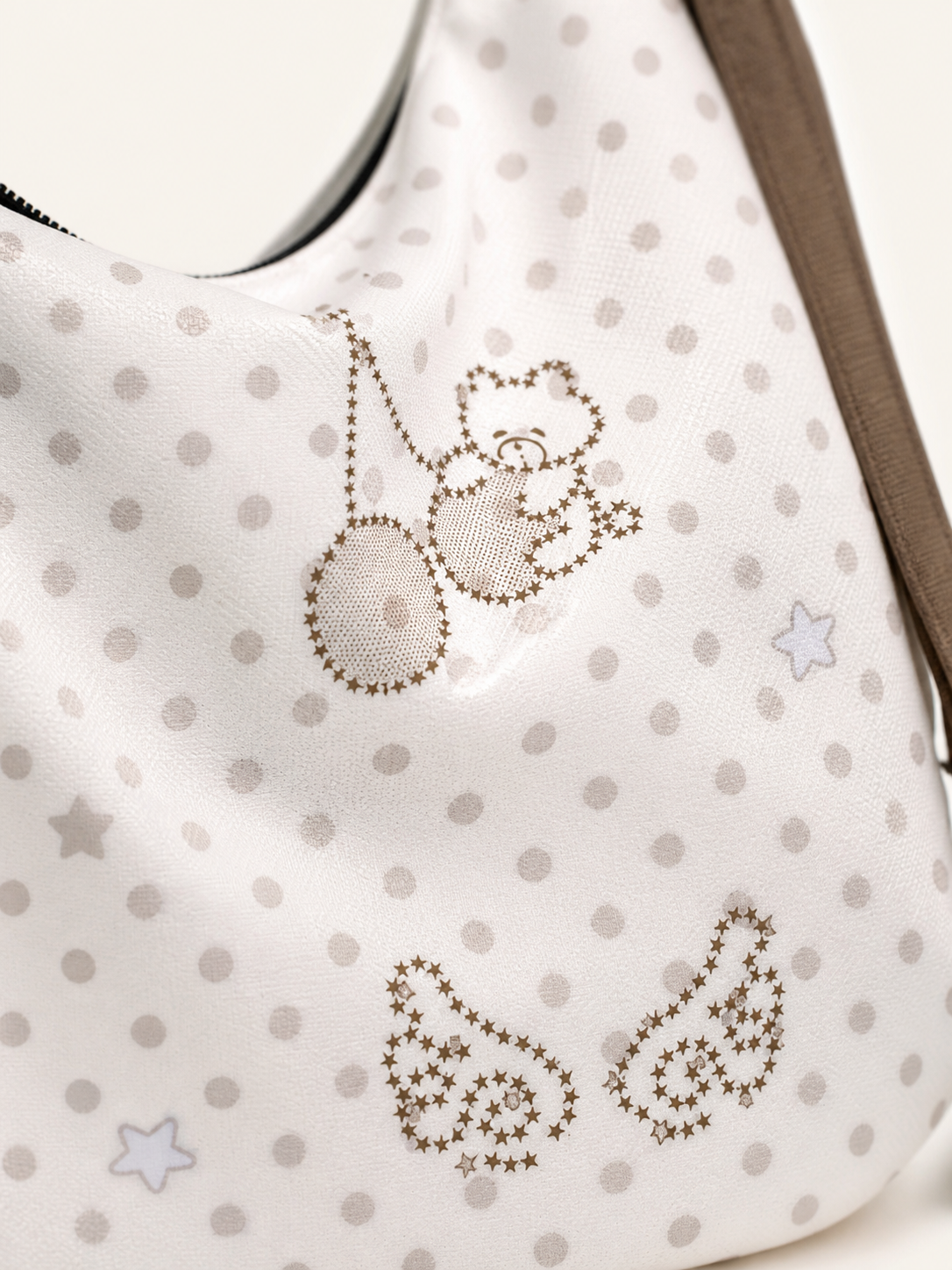 Star Dot Canvas Crossbody Bag — artwork detail