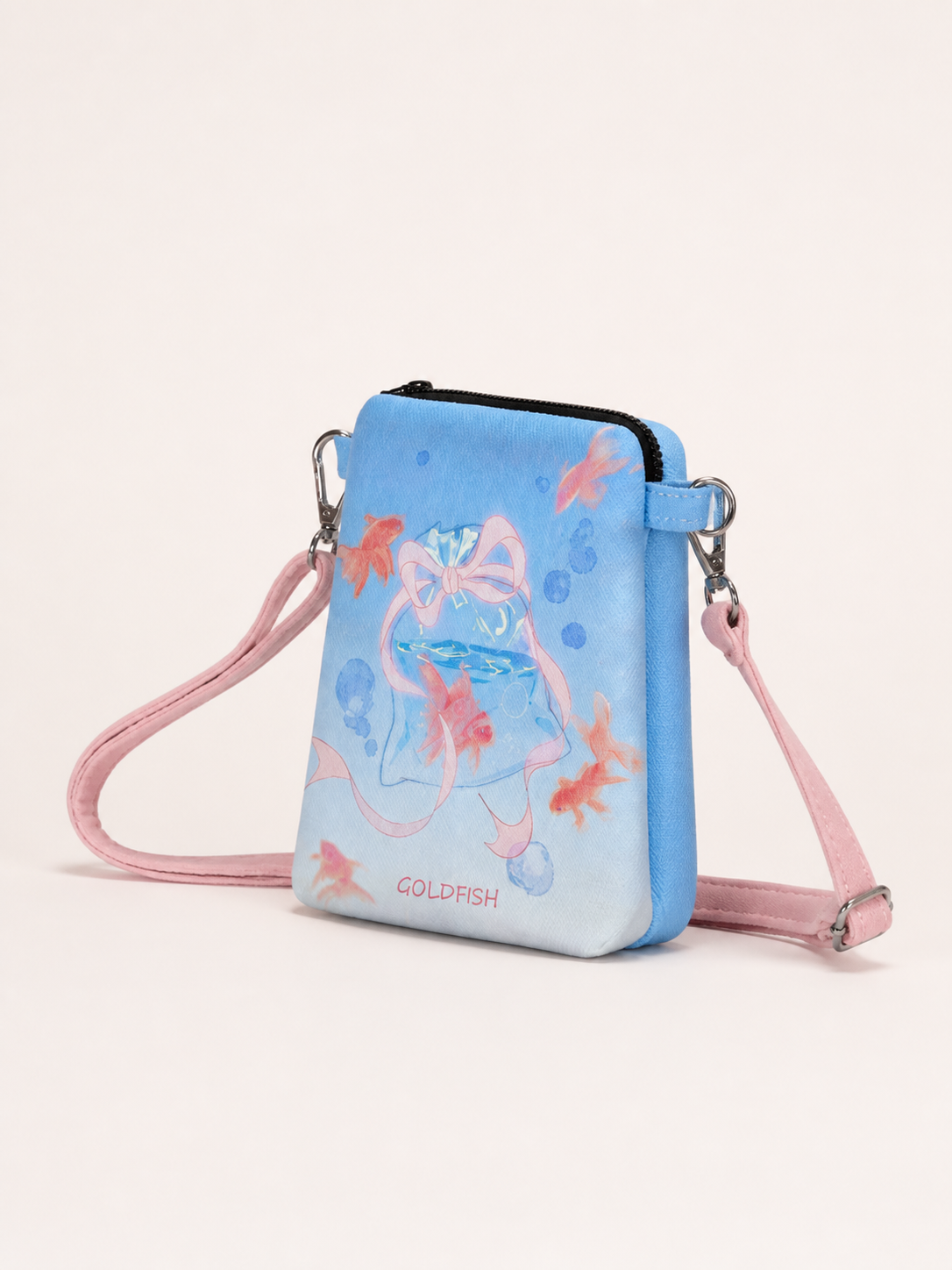 Summer Fish Canvas Phone Bag — back view