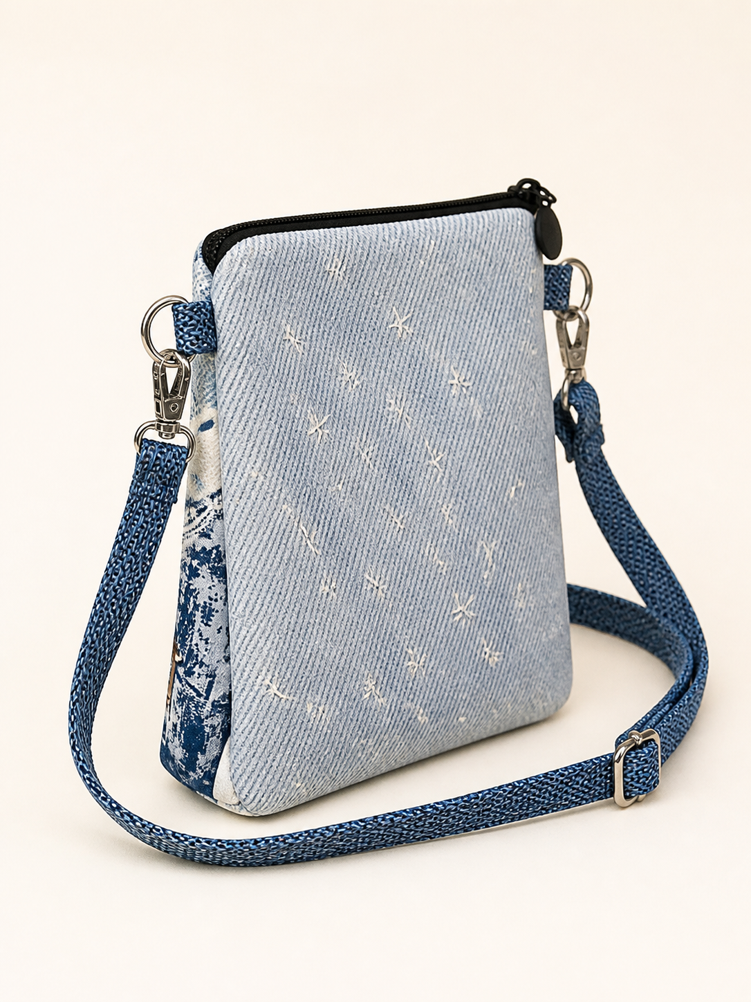 Tie-Dye Puppy Canvas Phone Bag — back detail