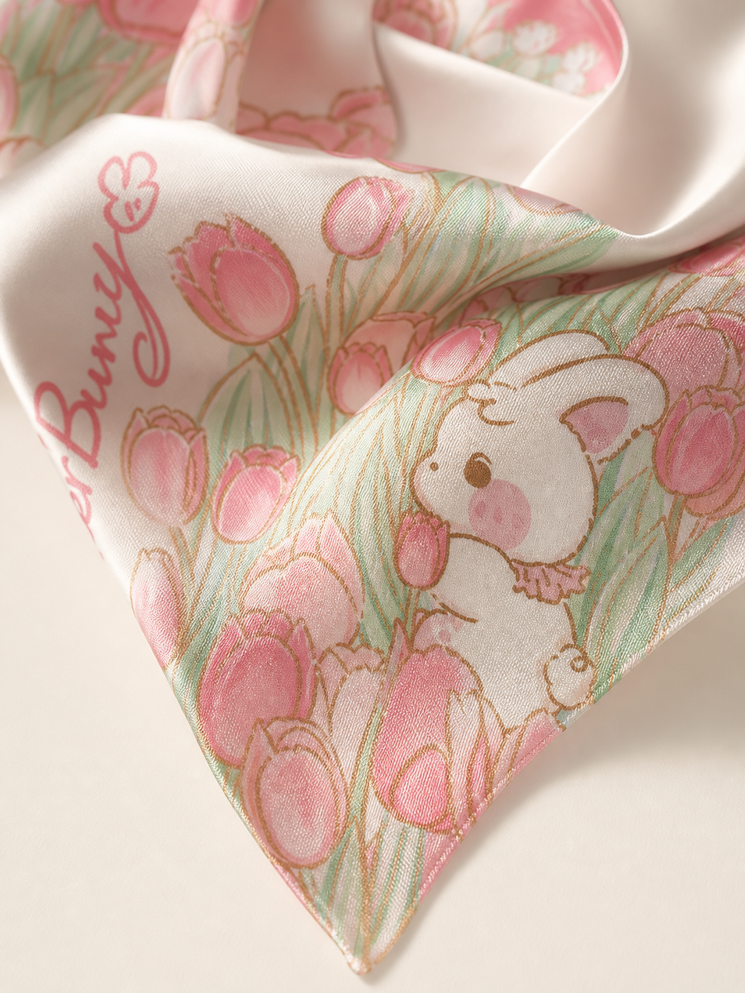 Tulip Field Silk Scarf — artwork detail