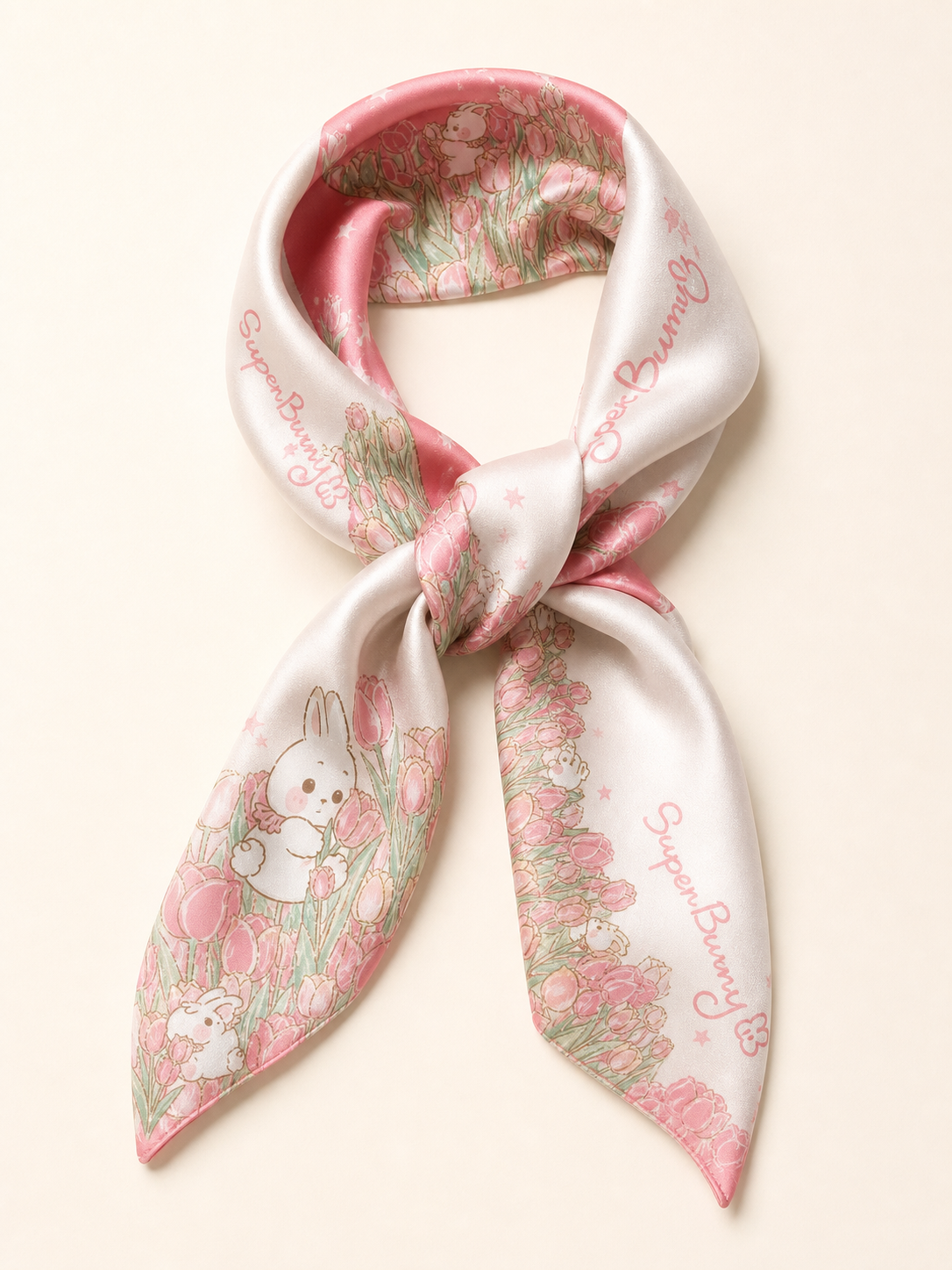 Tulip Field Silk Scarf — alternate view